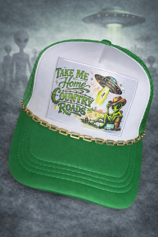Take Me Home Country Roads Alien Edition Trucker Hat- Storyline Series