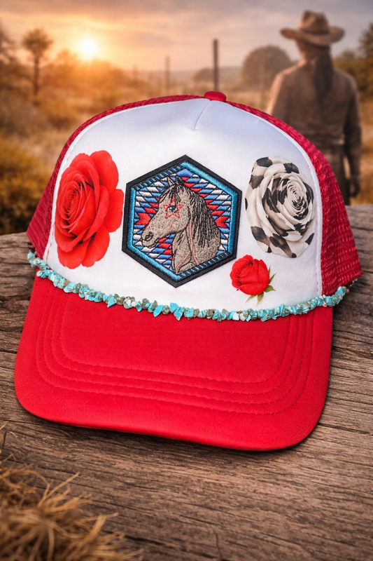 Desert Rose Horse Trucker Hat – One of One | Addison Rose Apparel
